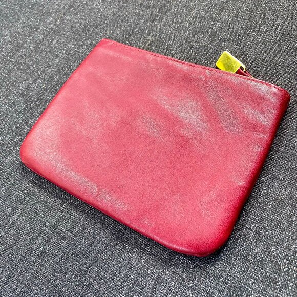 Loewe Anagram Red Calfskin Leather Pouch - Picture 9 of 10